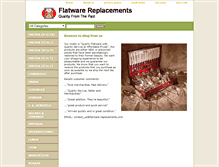 Tablet Screenshot of flatware-replacements.com